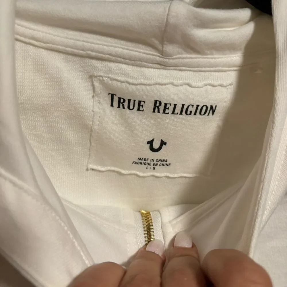 True Religion Brand Jeans DOUBLE LAYER PULLOVER Hoodie 100187- Size Large